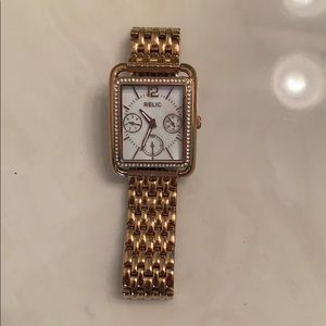 Relic rose gold watch